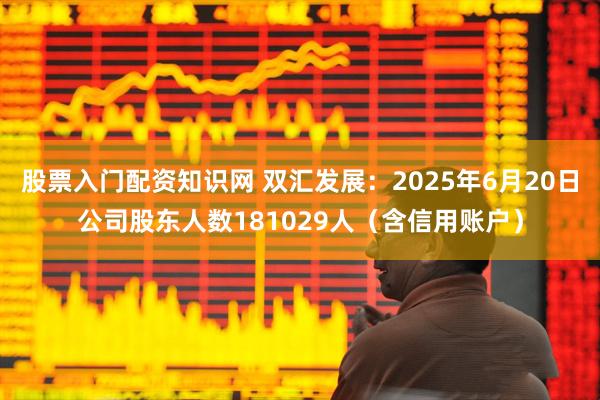 股票入门配资知识网 双汇发展：2025年6月20日公司股东人数181029人（含信用账户）